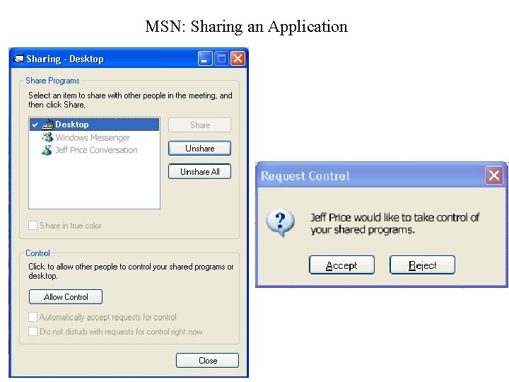 MSN: Sharing an Application 