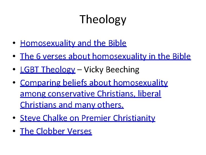 Theology Homosexuality and the Bible The 6 verses about homosexuality in the Bible LGBT