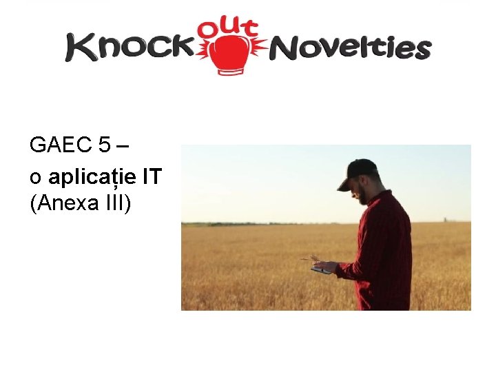 GAEC 5 – o aplicație IT (Anexa III) 