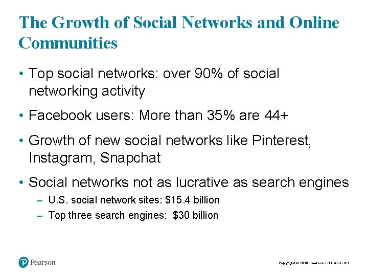 The Growth of Social Networks and Online Communities • Top social networks: over 90%
