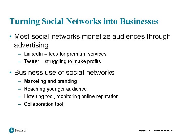 Turning Social Networks into Businesses • Most social networks monetize audiences through advertising –