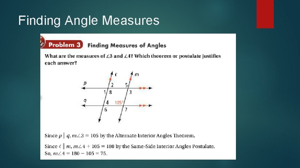 Finding Angle Measures 