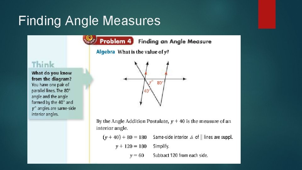 Finding Angle Measures 