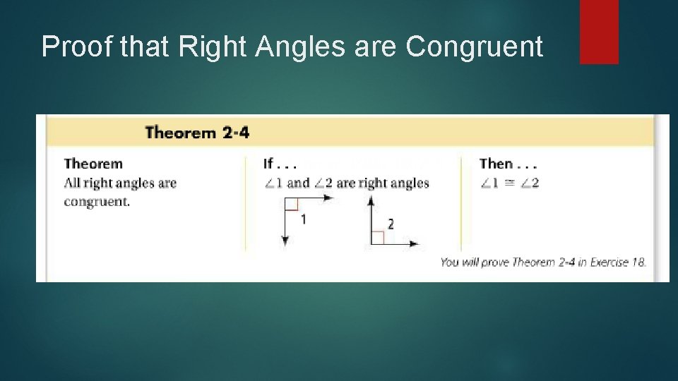 Proof that Right Angles are Congruent 