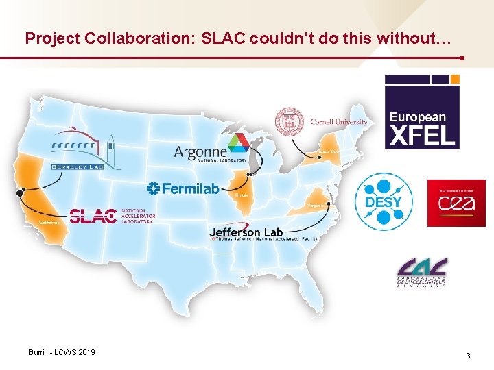 Project Collaboration: SLAC couldn’t do this without… Burrill - LCWS 2019 3 