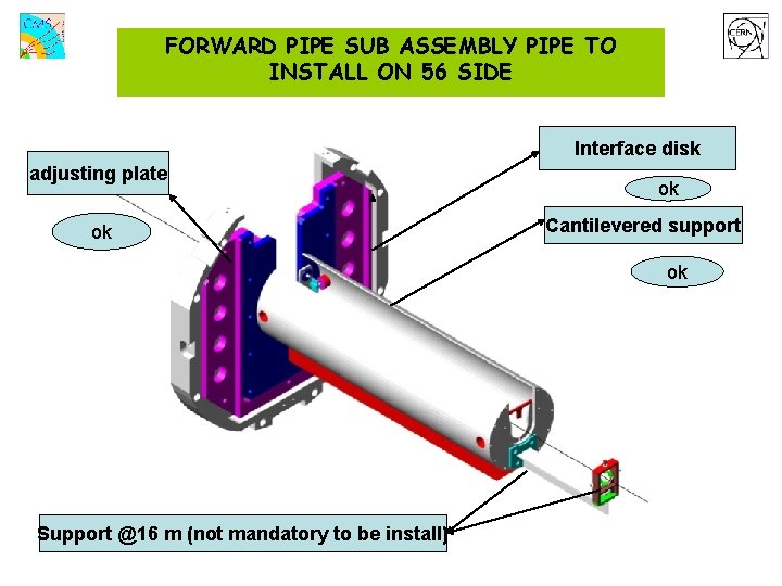 FORWARD PIPE SUB ASSEMBLY PIPE TO INSTALL ON 56 SIDE Interface disk adjusting plate
