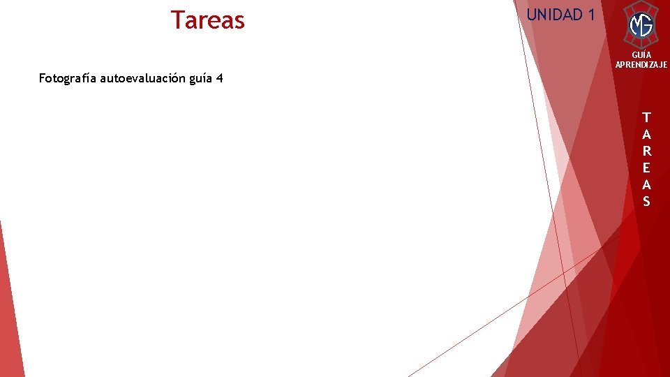 Tareas UNIDAD 1 GUÍA APRENDIZAJE Fotografía autoevaluación guía 4 T A R E A