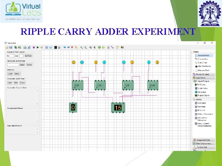 RIPPLE CARRY ADDER EXPERIMENT 