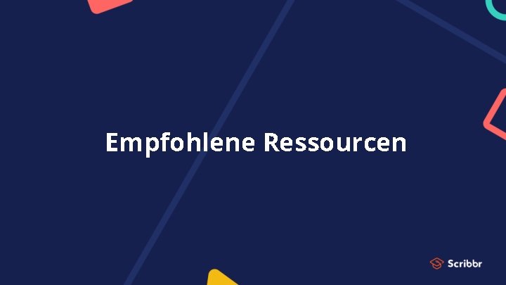 Empfohlene Ressourcen 