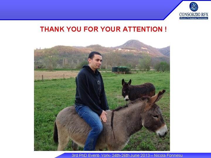 THANK YOU FOR YOUR ATTENTION ! 3 rd Ph. D Event- York- 24 th-26