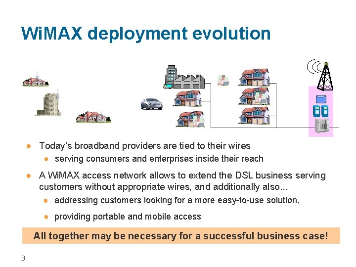 Wi. MAX deployment evolution ● Today’s broadband providers are tied to their wires ●