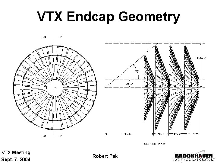 VTX Endcap Geometry VTX Meeting Sept. 7, 2004 Robert Pak 