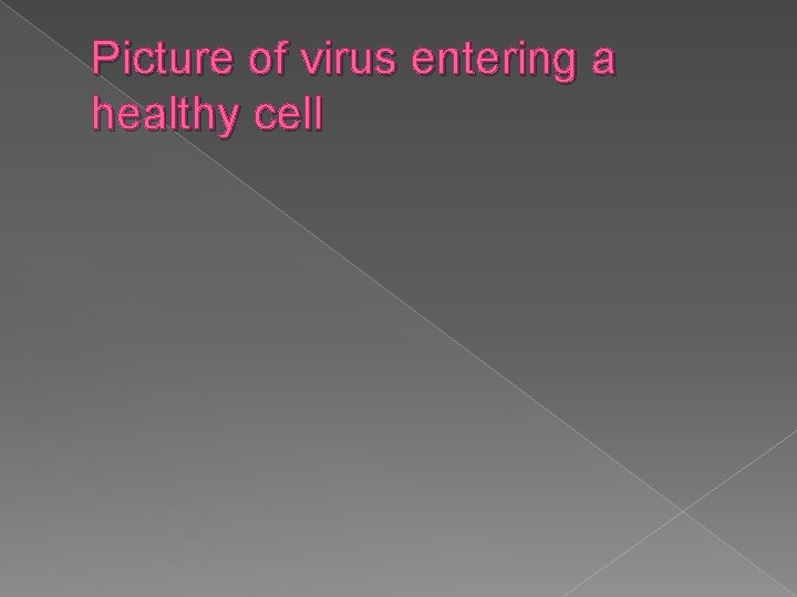 Picture of virus entering a healthy cell 