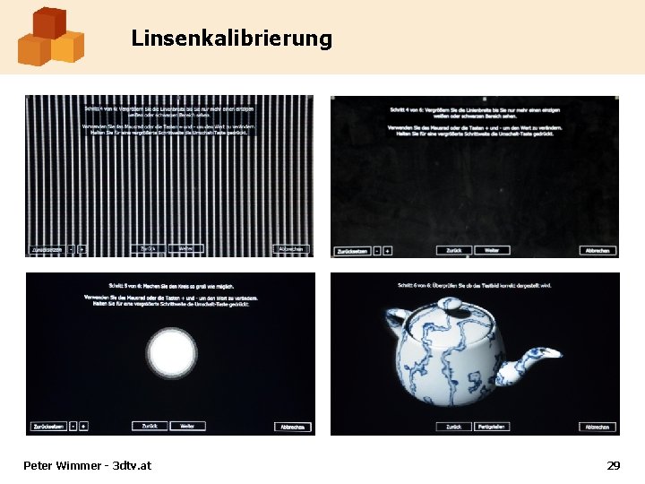 Linsenkalibrierung Peter Wimmer - 3 dtv. at 29 