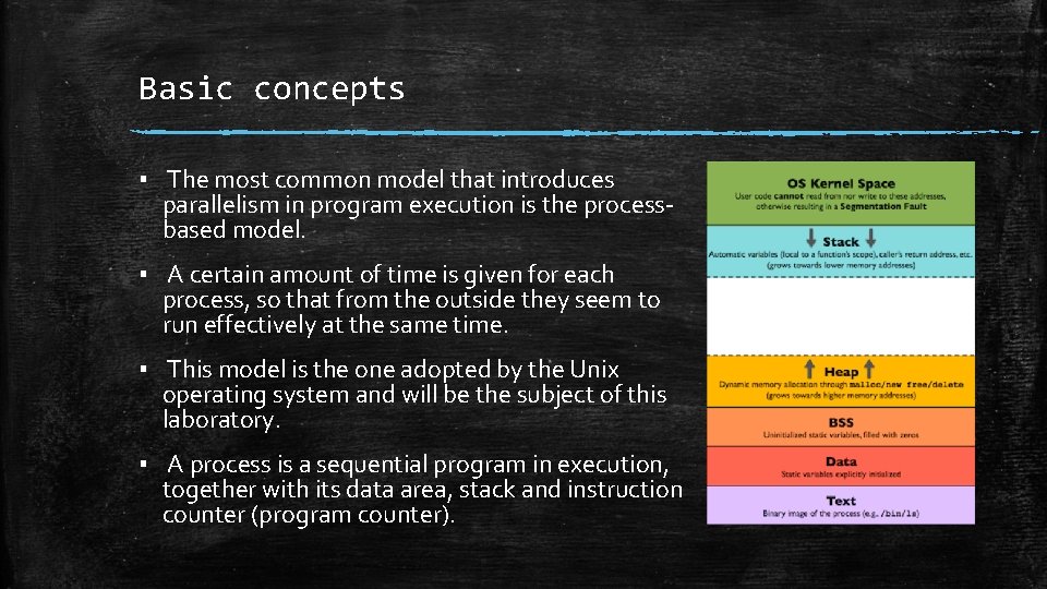 Basic concepts ▪ The most common model that introduces parallelism in program execution is Basic concepts ▪ The most common model that introduces parallelism in program execution is