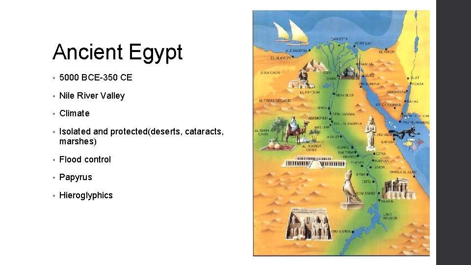 Ancient Egypt • 5000 BCE-350 CE • Nile River Valley • Climate • Isolated