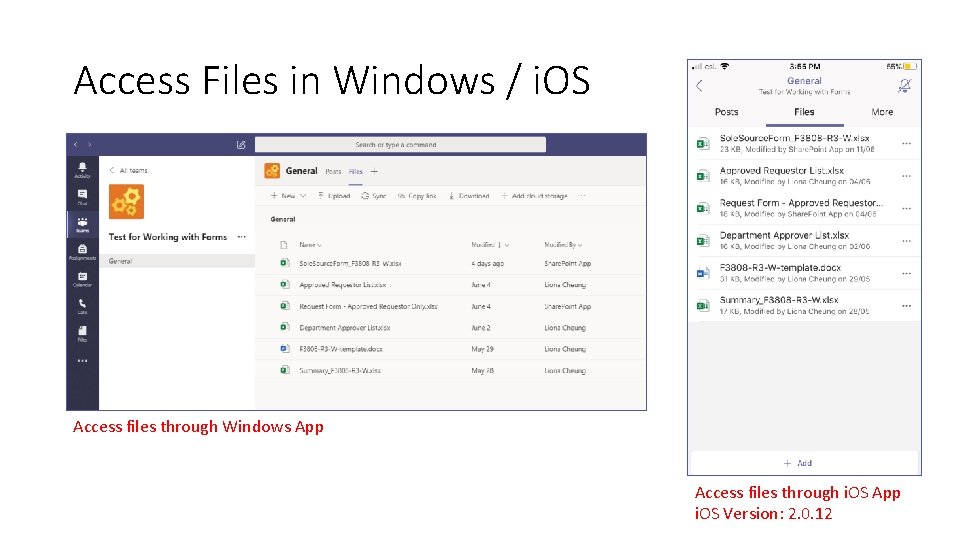 Access Files in Windows / i. OS Access files through Windows App Access files Access Files in Windows / i. OS Access files through Windows App Access files