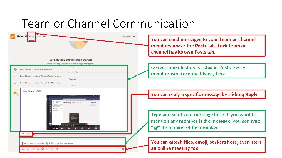Team or Channel Communication You can send messages to your Team or Channel members Team or Channel Communication You can send messages to your Team or Channel members