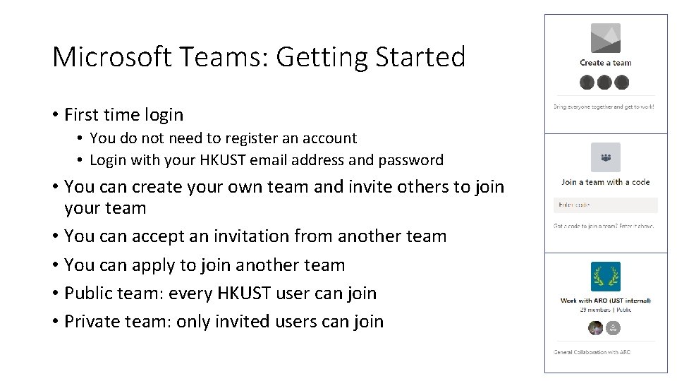 Microsoft Teams: Getting Started • First time login • You do not need to Microsoft Teams: Getting Started • First time login • You do not need to