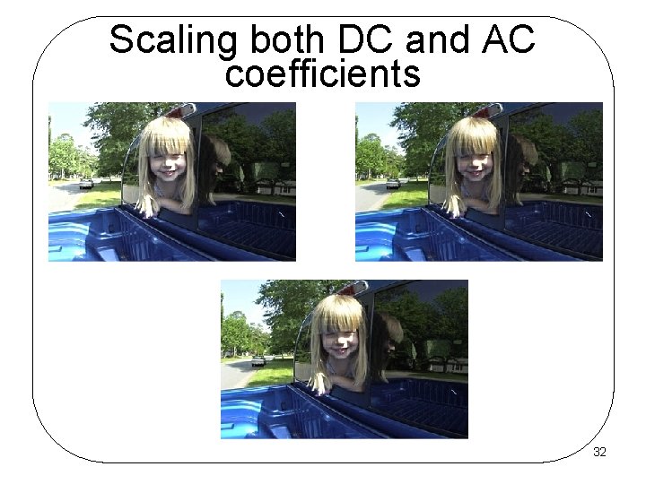 Scaling both DC and AC coefficients 32 