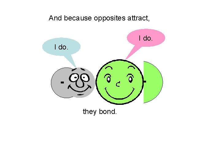 And because opposites attract, I do. they bond. 