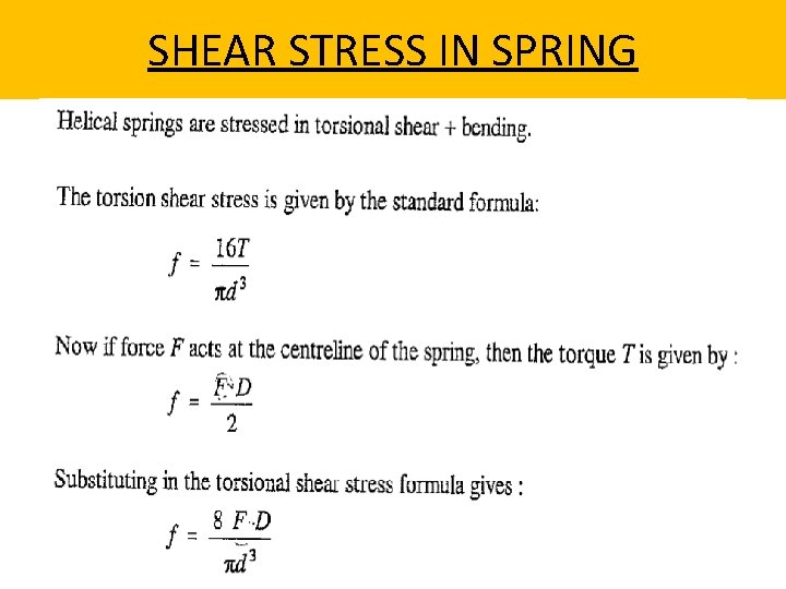 SHEAR STRESS IN SPRING 