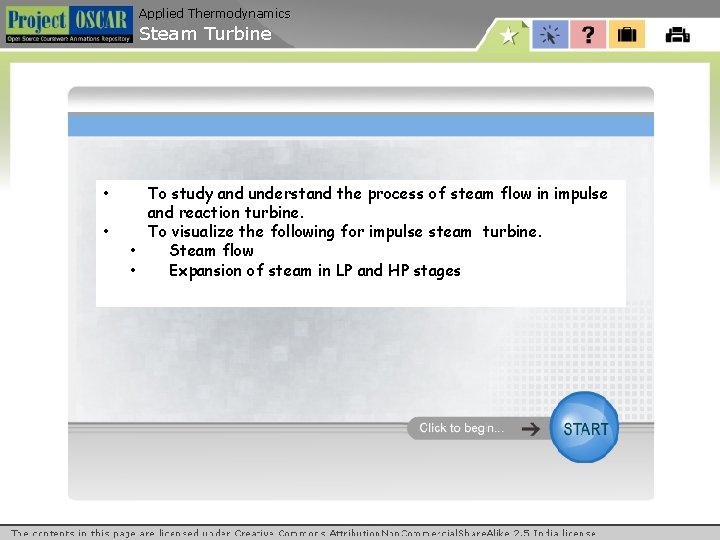 Applied Thermodynamics Steam Turbine • • To study and understand the process of steam