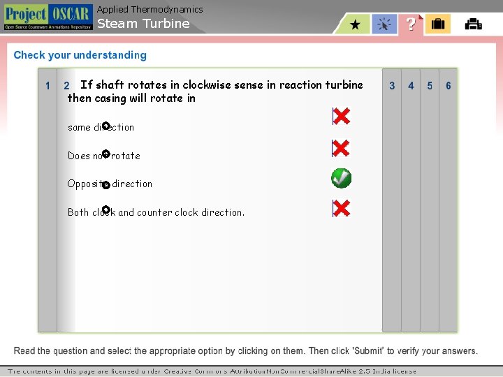 Applied Thermodynamics Steam Turbine If shaft rotates in clockwise sense in reaction turbine then