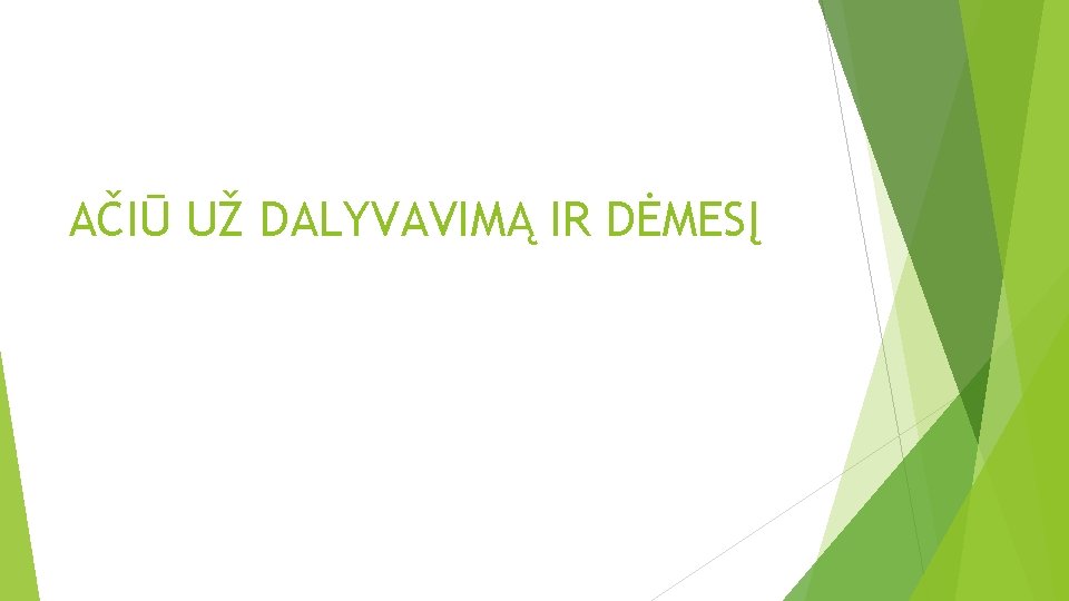 AČIŪ UŽ DALYVAVIMĄ IR DĖMESĮ 