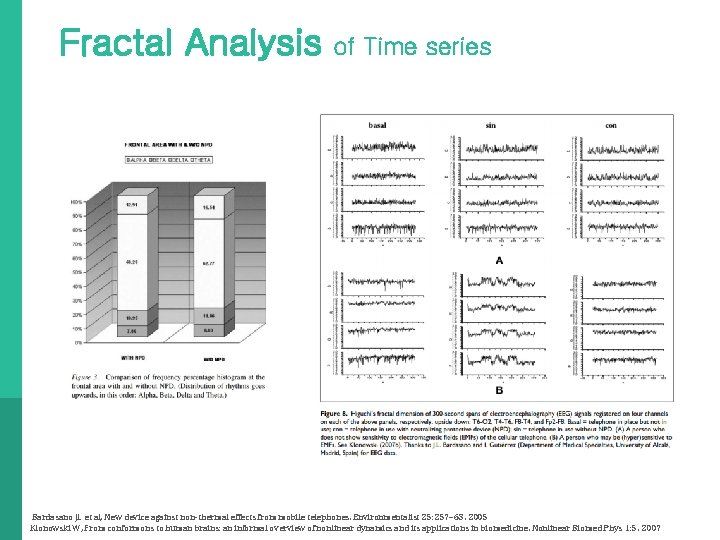 Fractal Analysis of Time series Bardasano JL et al, New device against non-thermal effects