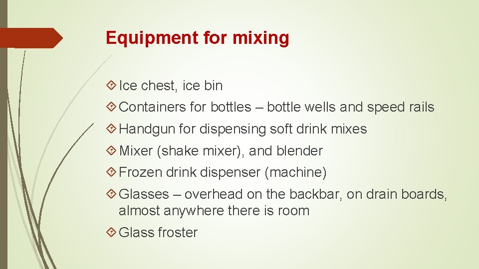 Equipment for mixing Ice chest, ice bin Containers for bottles – bottle wells and