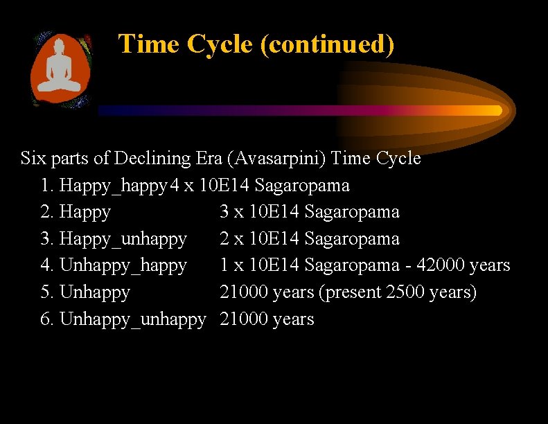 Time Cycle (continued) Six parts of Declining Era (Avasarpini) Time Cycle 1. Happy_happy 4