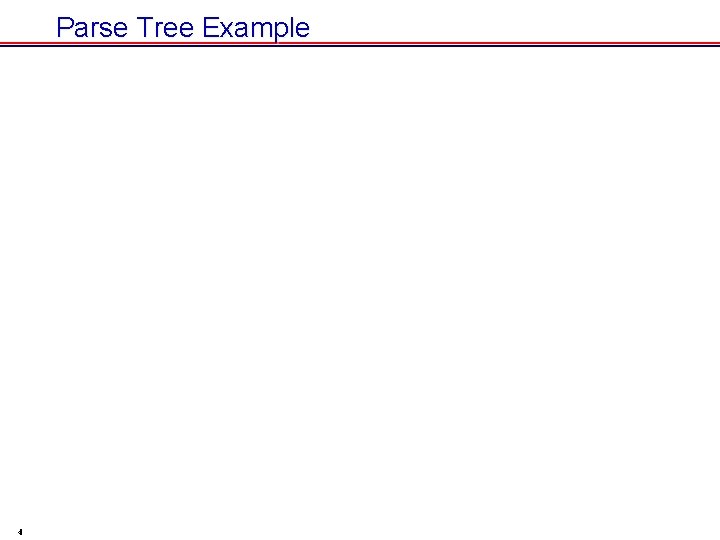 Parse Tree Example 4 