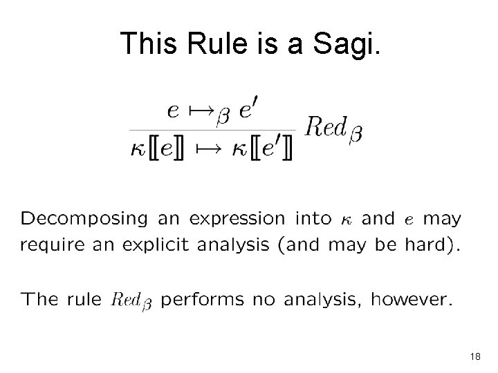 This Rule is a Sagi. 18 