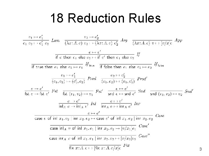 18 Reduction Rules 3 