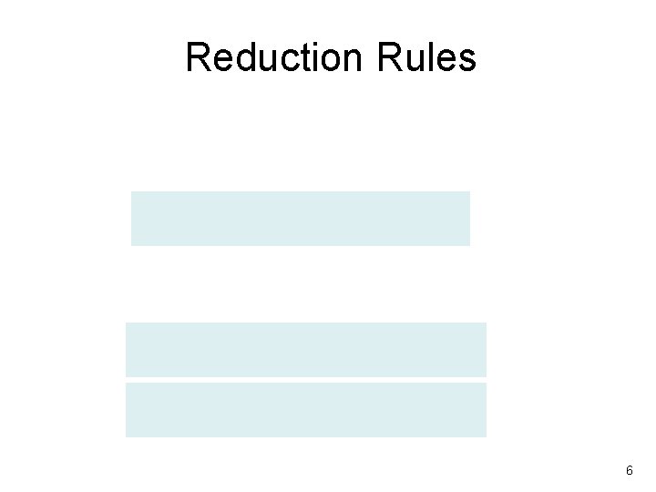 Reduction Rules 6 