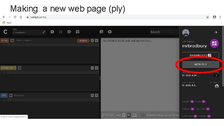 Making a new web page (ply) Making a new web page (ply)