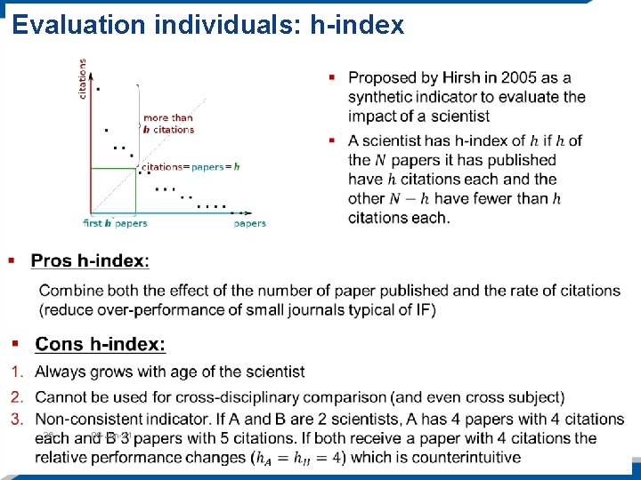 Evaluation individuals: h-index 36 06 -Jun-21 