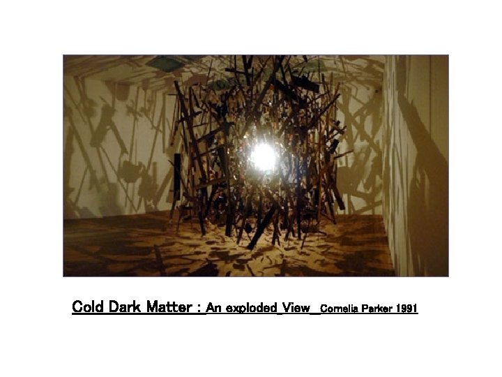 Cold Dark Matter : An exploded View Cornelia Parker 1991 