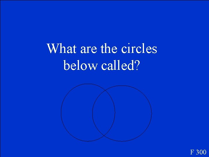 What are the circles below called? F 300 