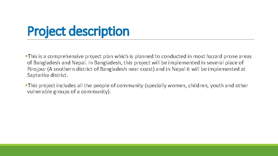 Project description §This is a comprehensive project plan which is planned to conducted in