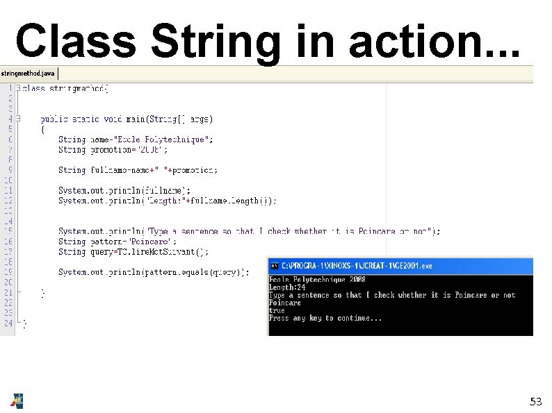 Class String in action. . . 53 