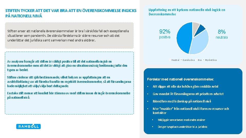 STIFTEN TYCKER ATT DET VAR BRA ATT EN ÖVERENSKOMMELSE INGICKS PÅ NATIONELL NIVÅ Uppfattning