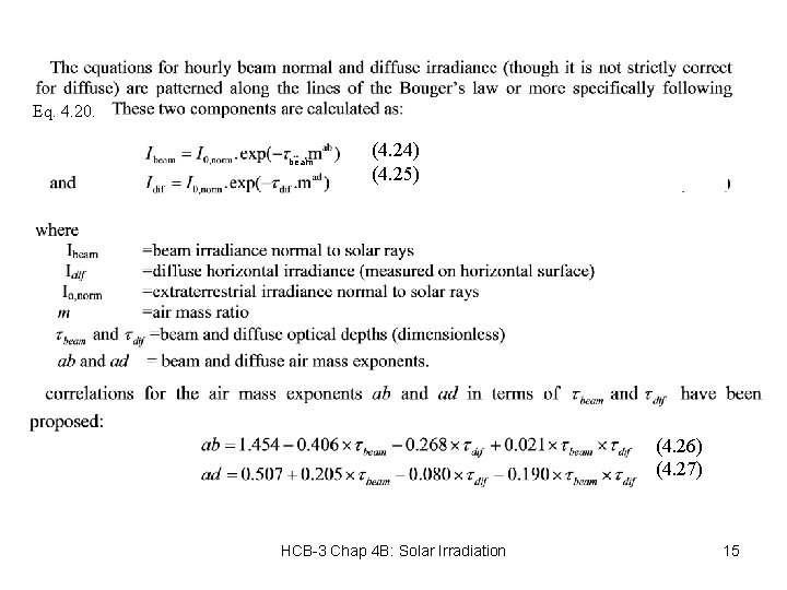 Eq. 4. 20. beam (4. 24) (4. 25) (4. 26) (4. 27) HCB-3 Chap