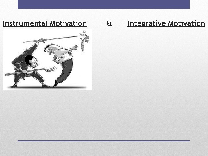 Instrumental Motivation & Integrative Motivation 