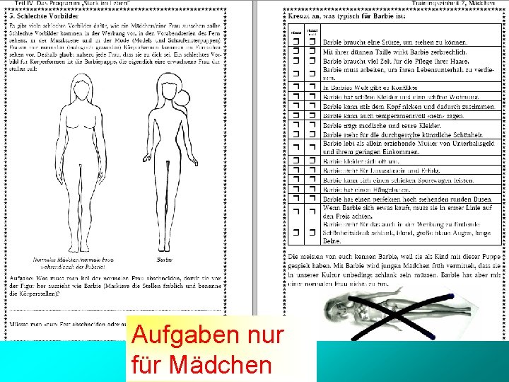 Aufgaben nur für Mädchen 