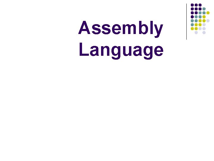 Assembly Language 