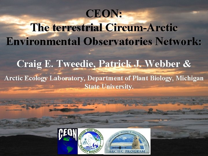 CEON: The terrestrial Circum-Arctic Environmental Observatories Network: Craig E. Tweedie, Patrick J. Webber &