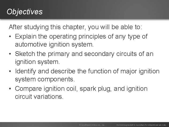 Objectives After studying this chapter, you will be able to: • Explain the operating