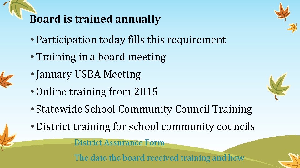 School Community Councils Local Board Responsibilities Local School